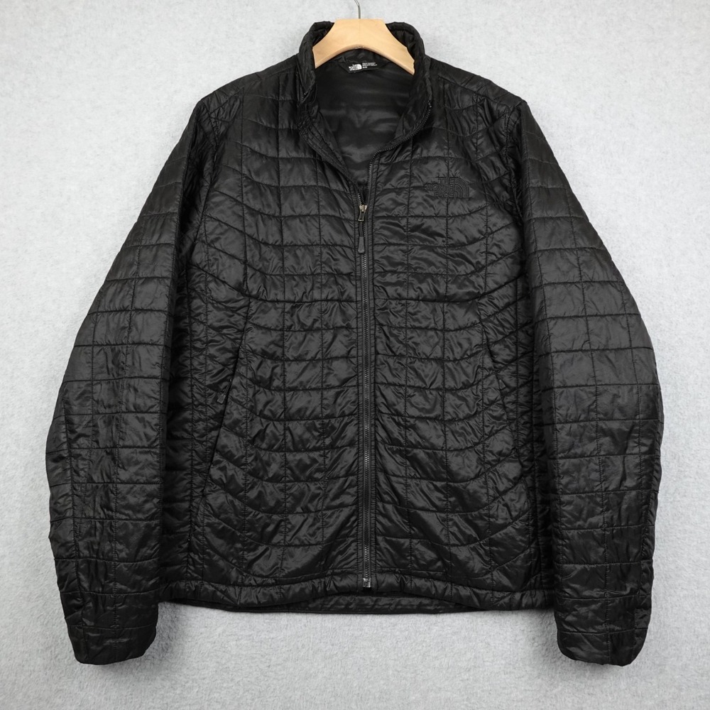 North Face Thermoball Jacket Mens Medium Black Lightweight Micropuff Hike Active